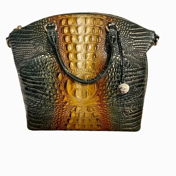 Brahmin Large Duxbury Bayleaf Ombre Satchel Handbag and Ady Wallet - SOLD OUT!!! - Picture 3 of 10